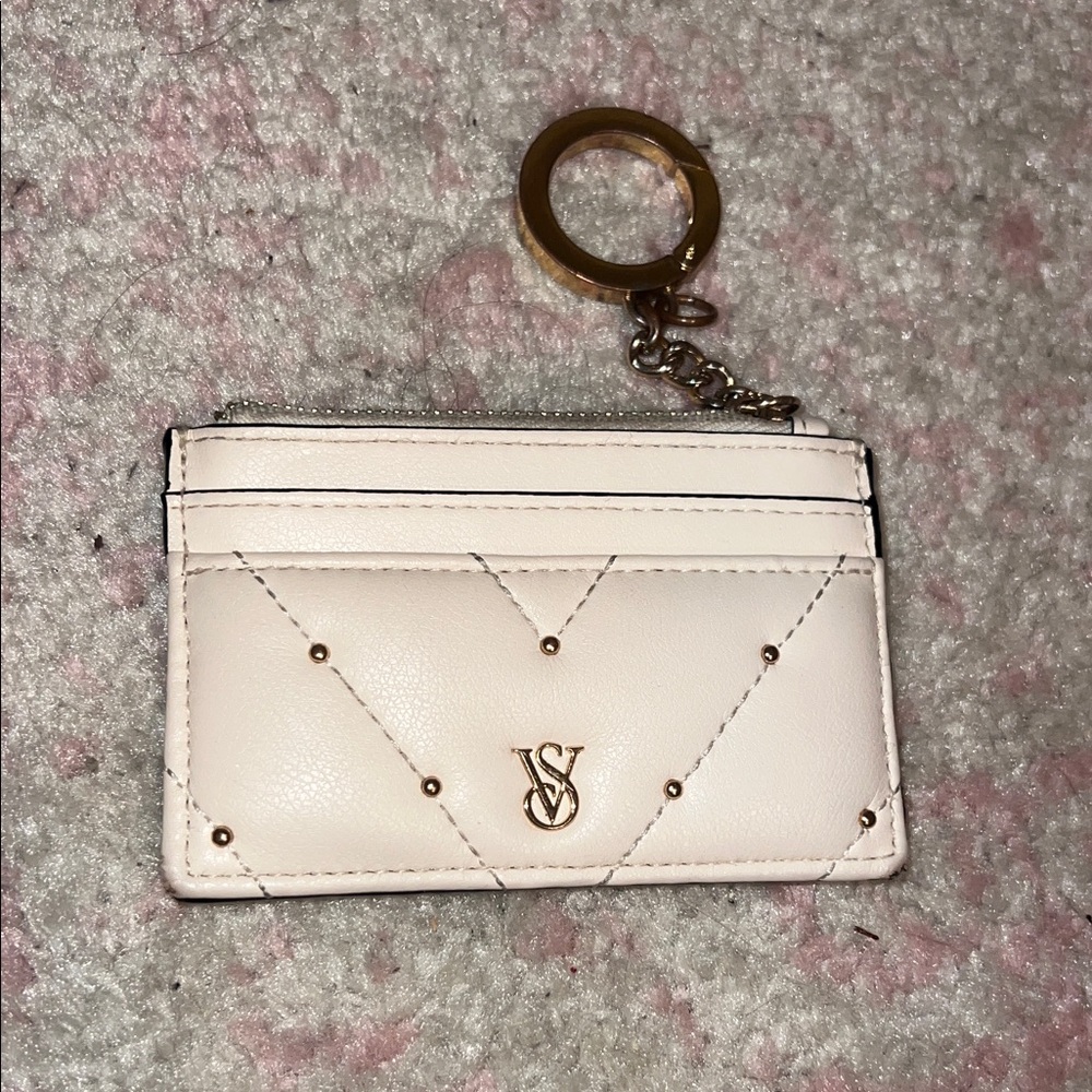 Victoria's Secret Pink Card Holder with Gold Keyring